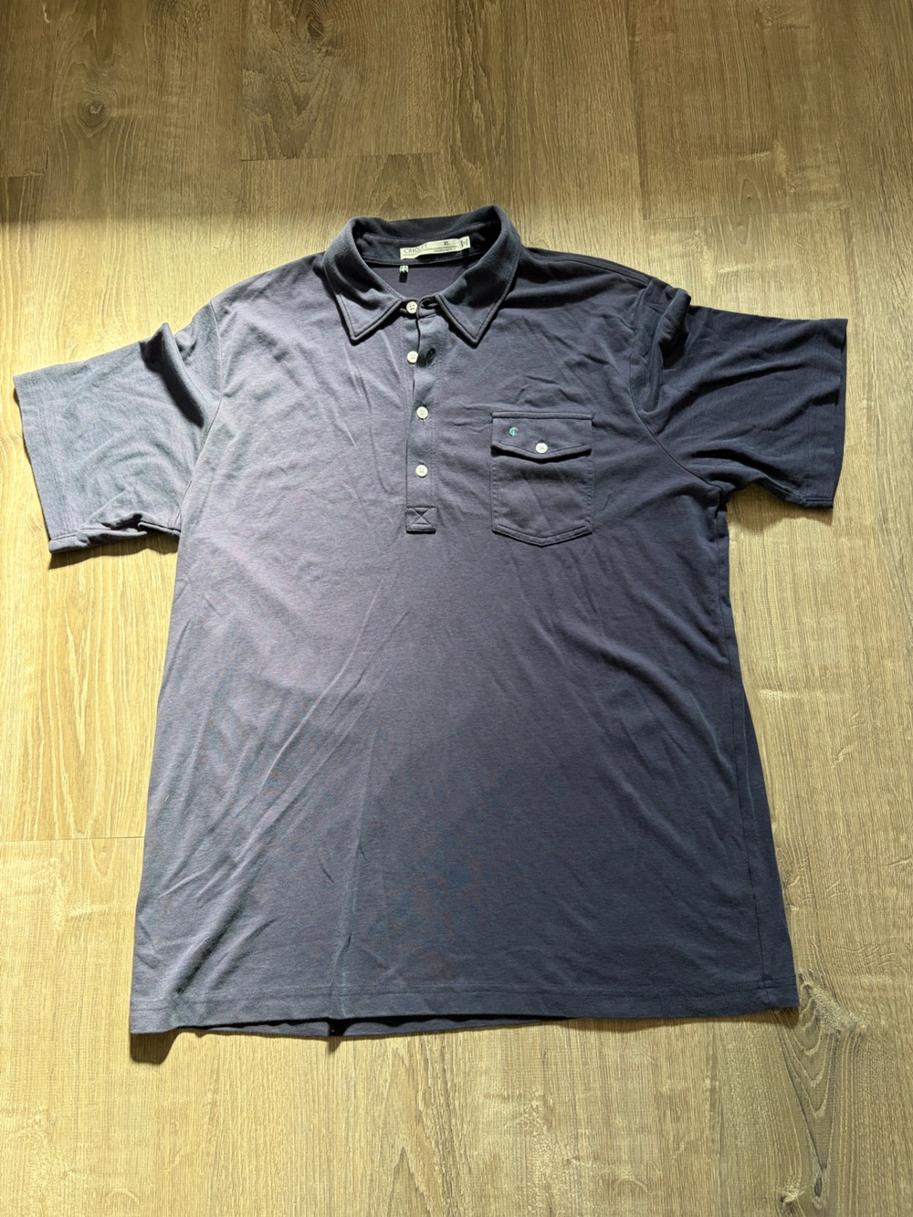 Criquet Men's Black Polo with Chest Pocket